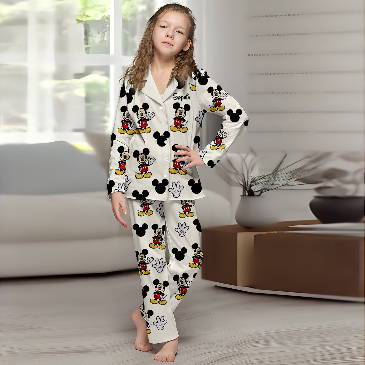Friends - Personalized Mouse Button Down Pajamas