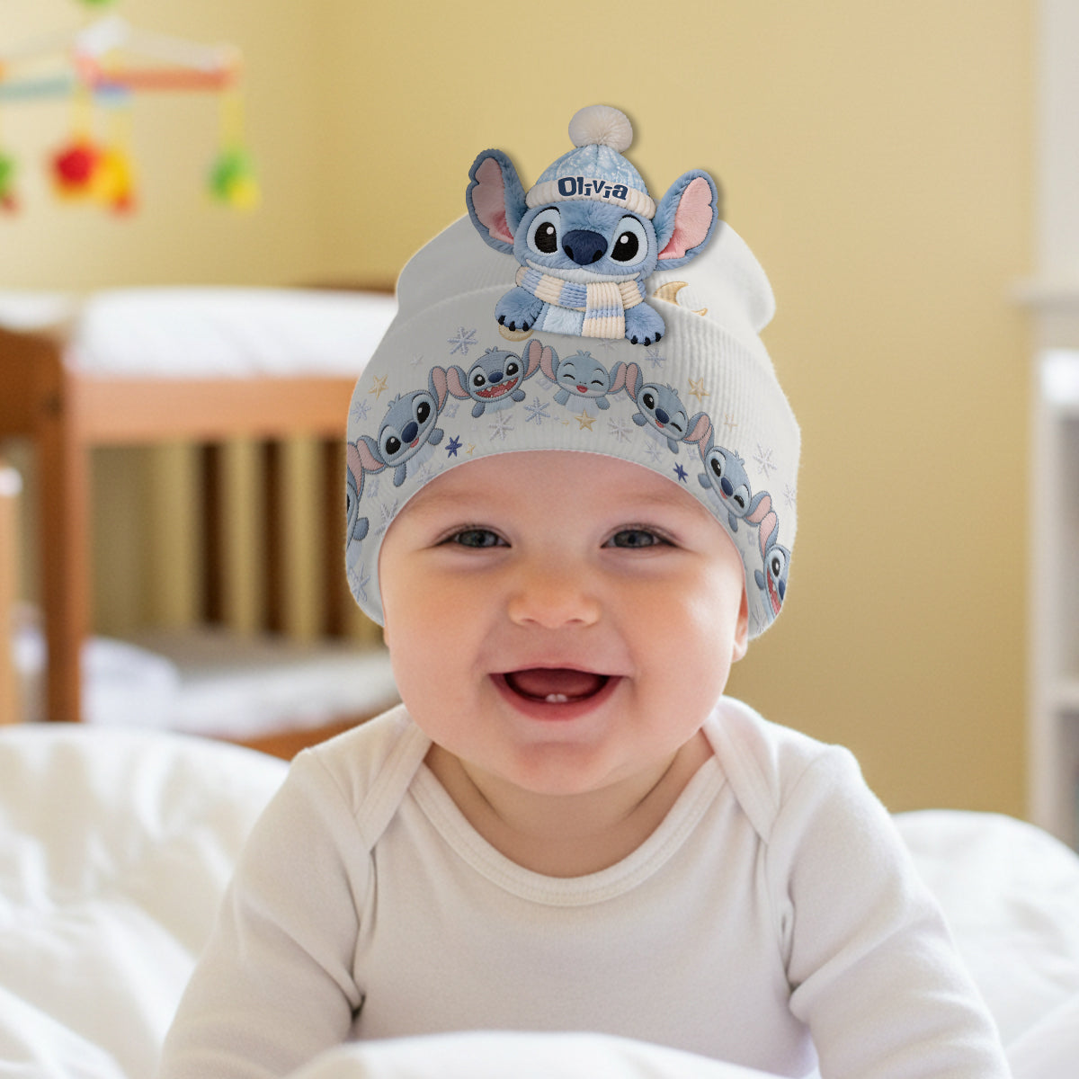Blue Ohana - Personalized Ohana Beanie Hat With Patches