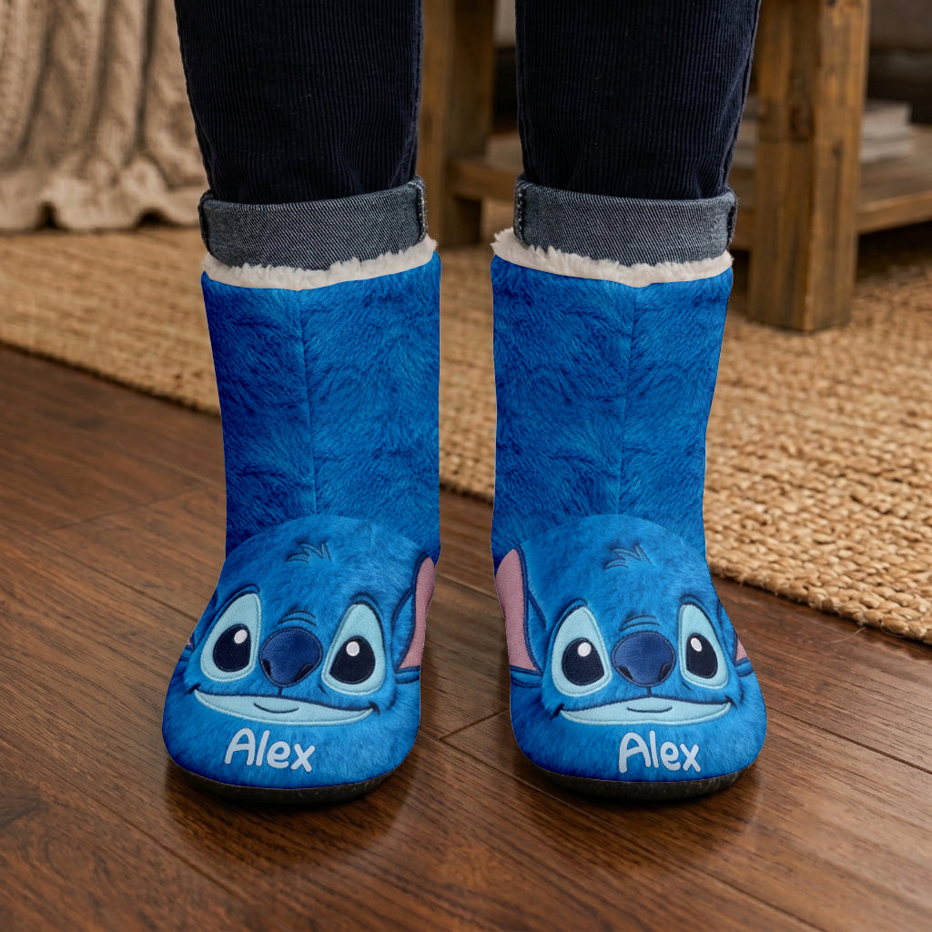 Ohana - Personalized Ohana Faux Fur Boot Slippers