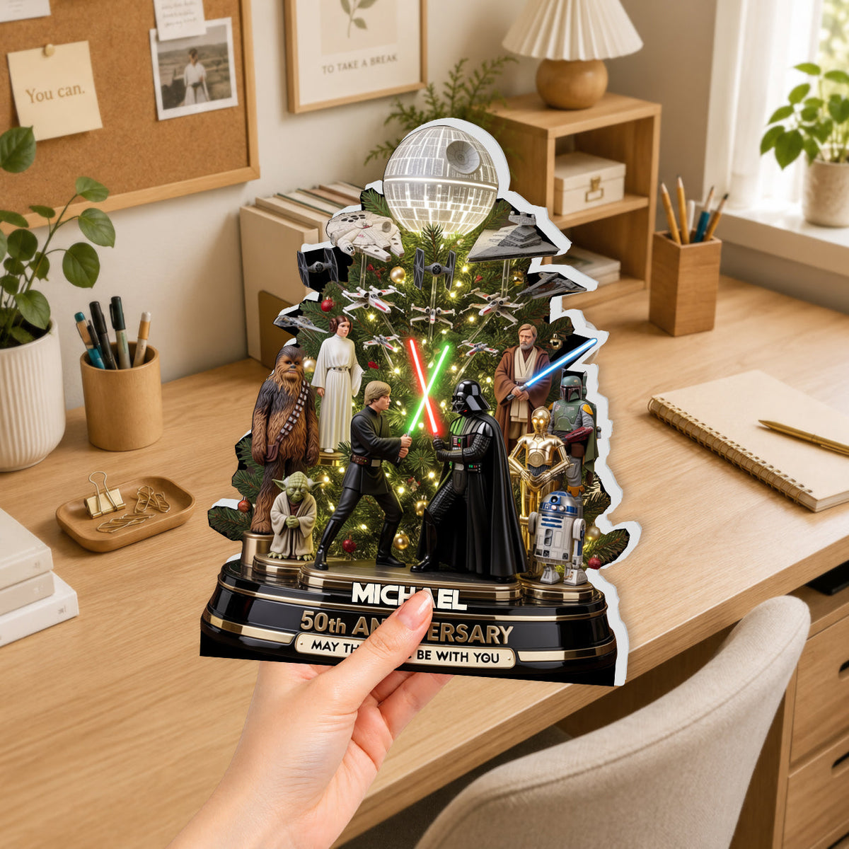 May The Magic Be With You - Personalized The Force 3D Plaque