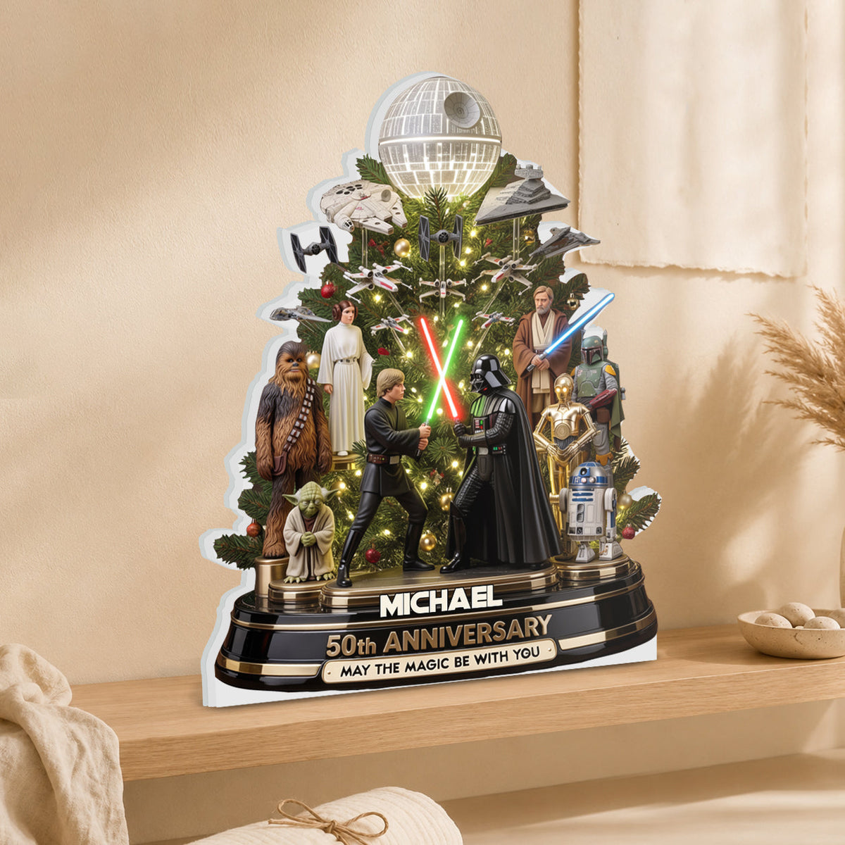 May The Magic Be With You - Personalized The Force 3D Plaque
