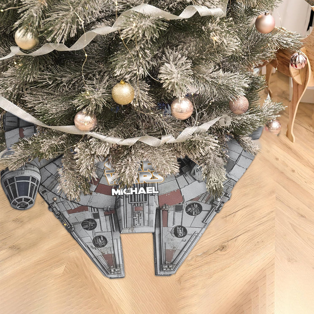 Cool Spacecraft - Personalized The Force Shaped Tree Skirt