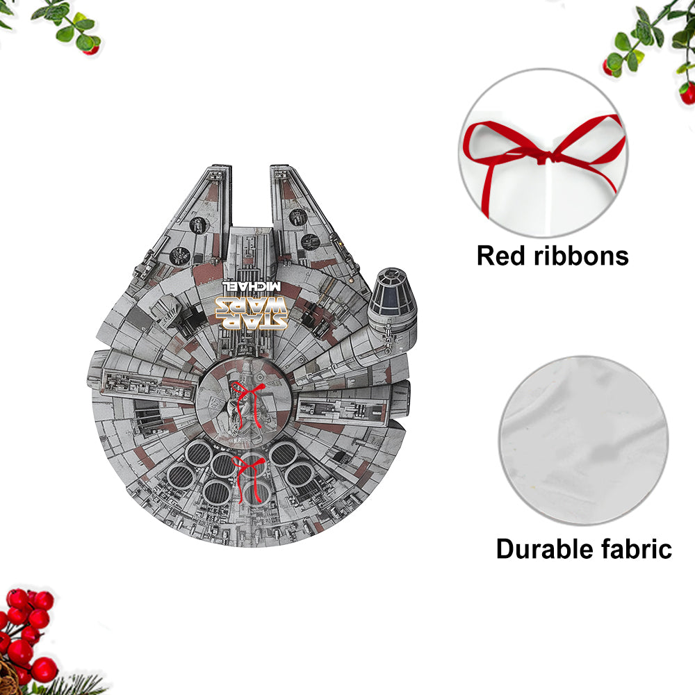 Cool Spacecraft - Personalized The Force Shaped Tree Skirt