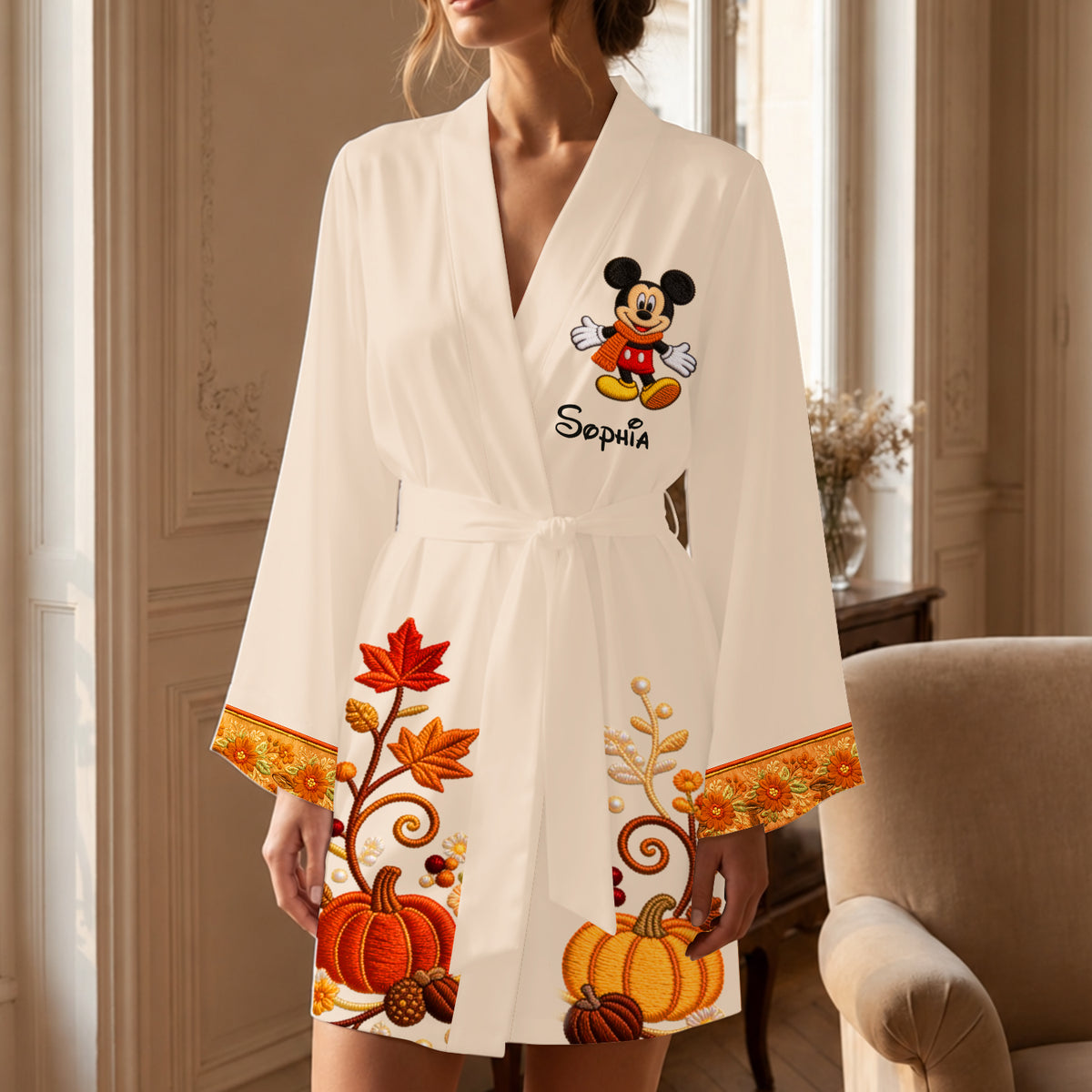 Til The Season - Personalized Mouse Satin Robe