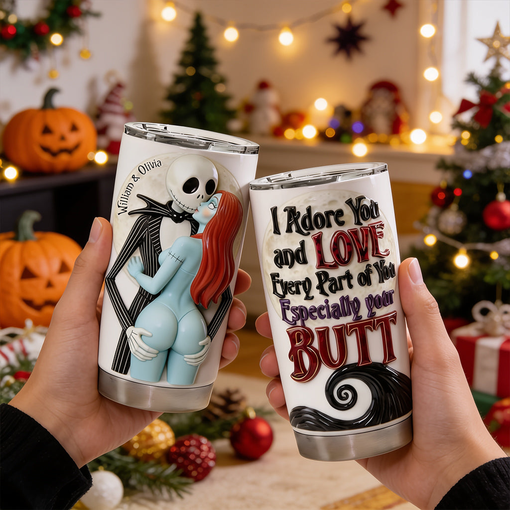 Naughty Spooky Couple - Personalized Nightmare Tumbler