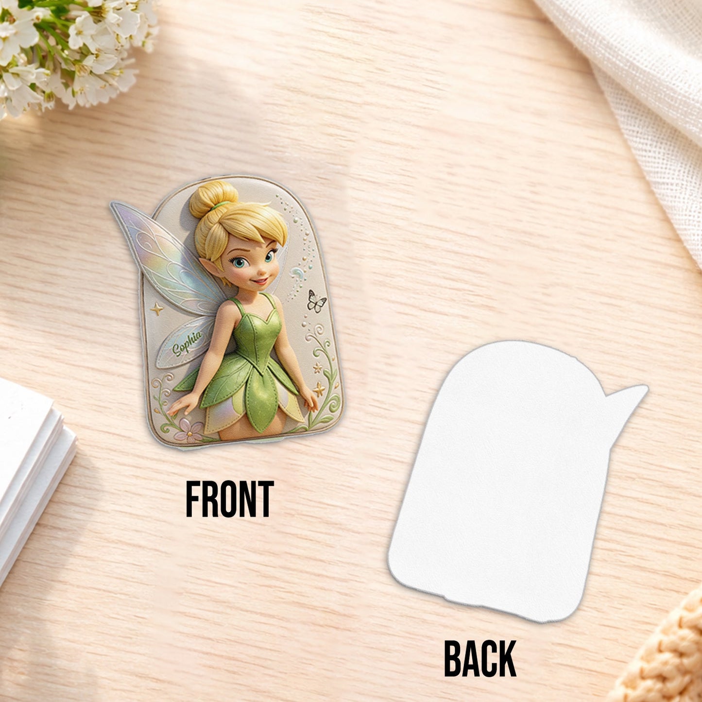Magical Fairy - Personalized Flying Fairy Changeable Leather Patch Backpack