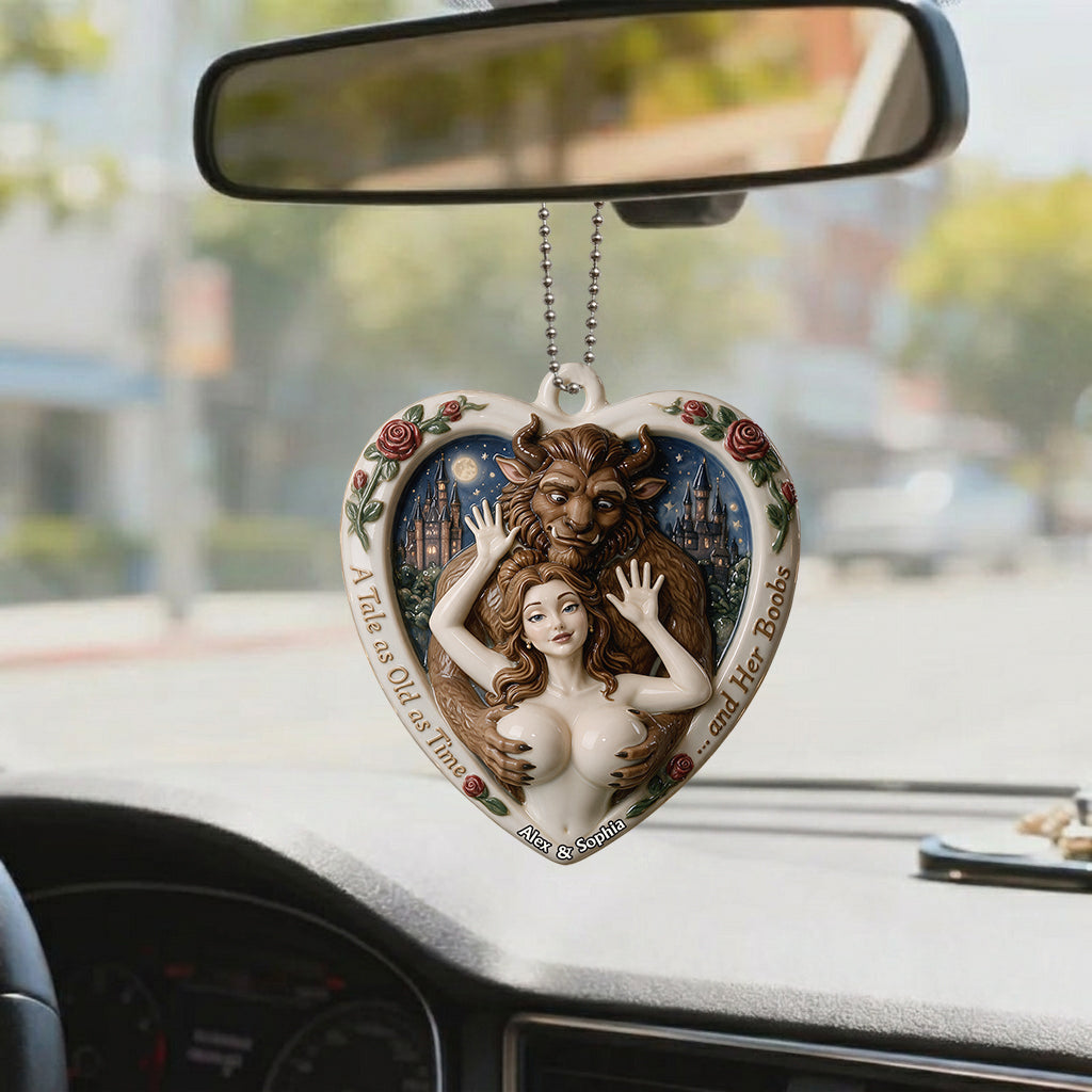 Naughty Couple - Personalized Beauty And The Beast Premium 3D Ornament
