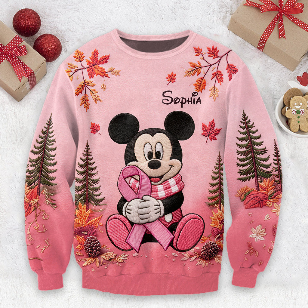 Breast Cancer Awareness - Personalized Breast Cancer Awareness Ugly Sweater