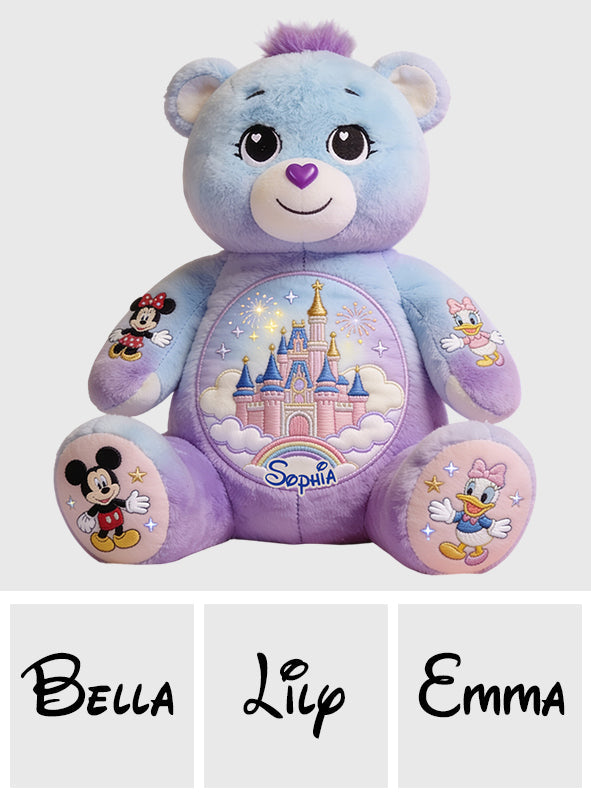 Magic Bear - Personalized Dream Trip Premium Faux Fur Pillow