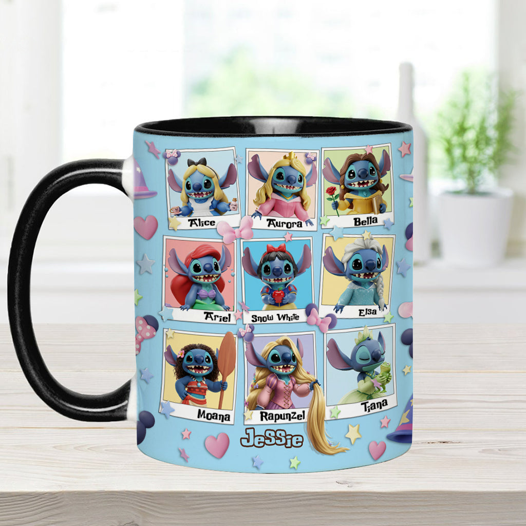 Blue Ohana Princess - Personalized Ohana Accent Mug