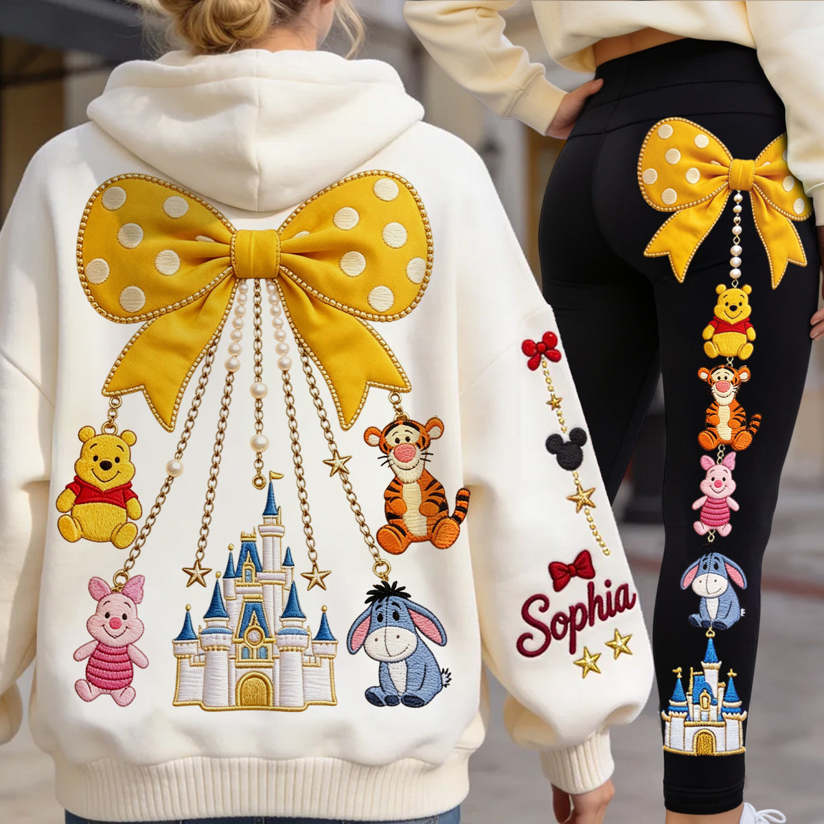 Friends - Personalized Yellow Bear Hoodie and Leggings