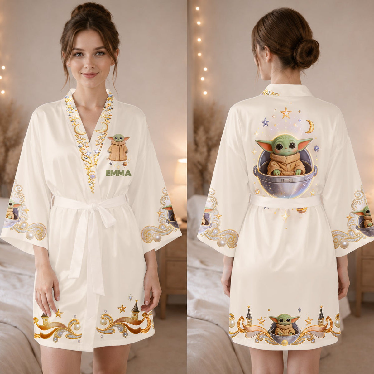 Cute Baby - Personalized The Force Satin Robe