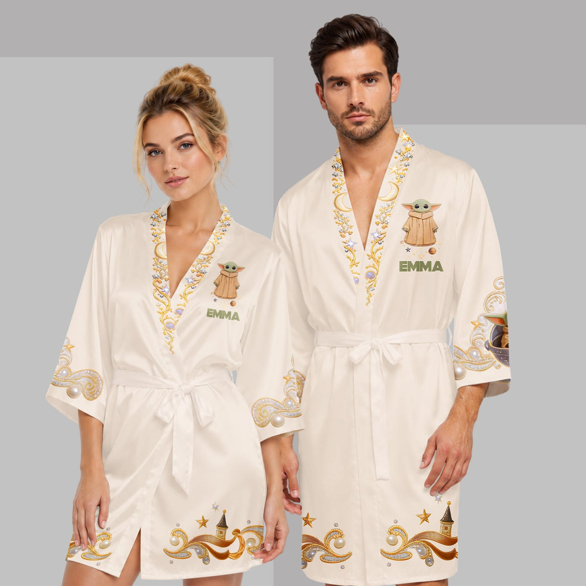 Cute Baby - Personalized The Force Satin Robe