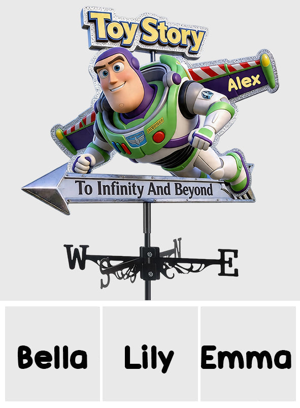 To Infinity And Beyond - Personalized Movie For Kids Weather Vane