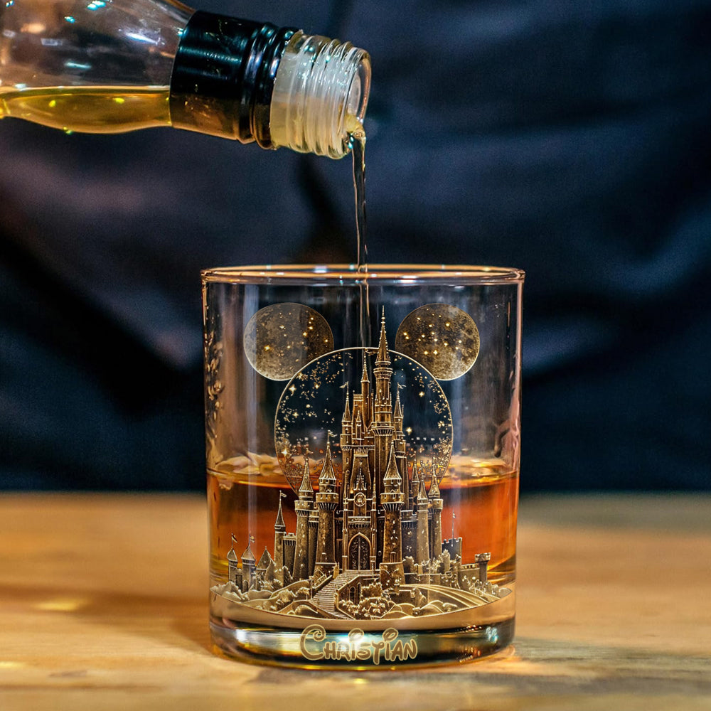 Magical Castle - Personalized Mouse Whiskey Glass
