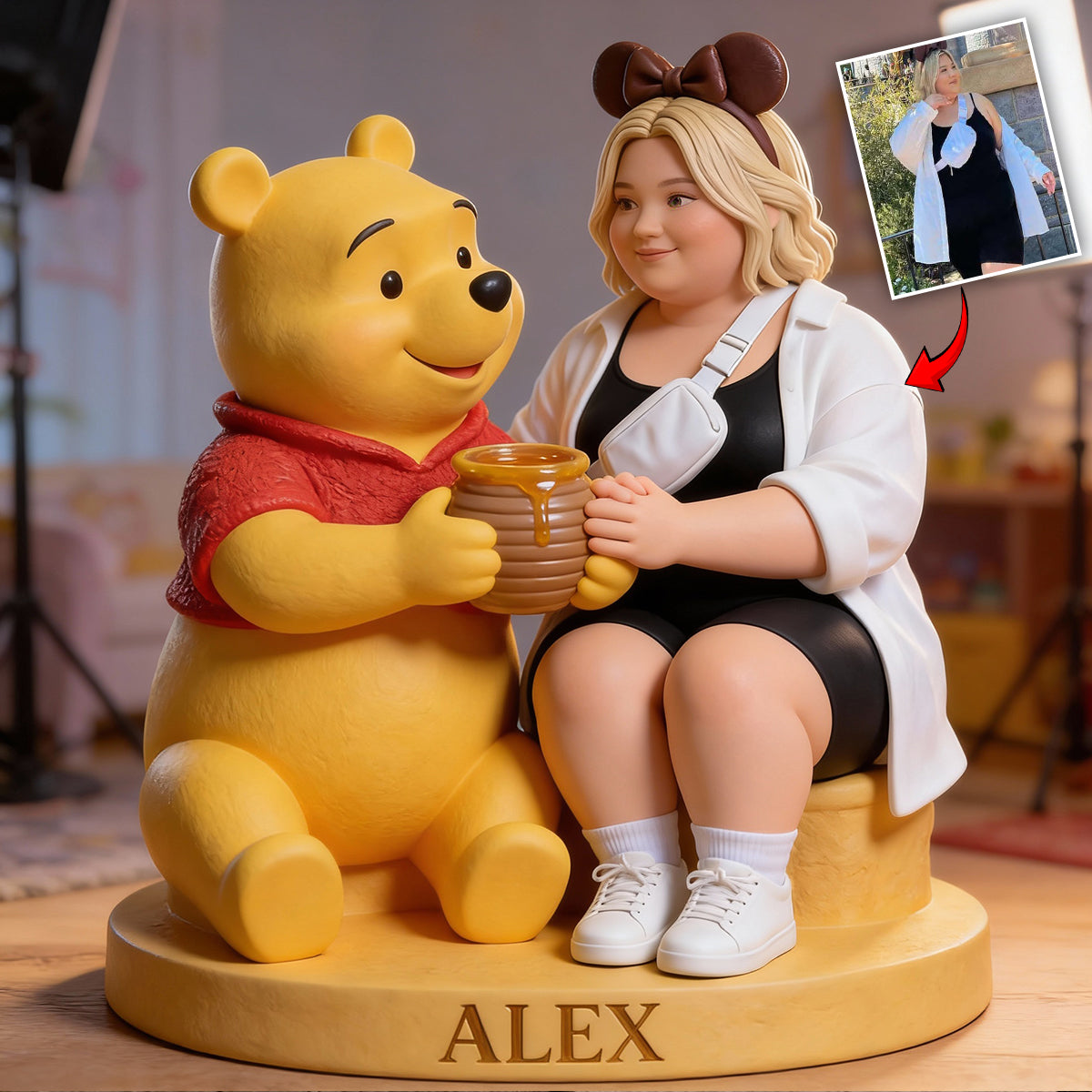 Yellow Bear Friend - Personalized Yellow Bear Custom Shaped Acrylic Plaque