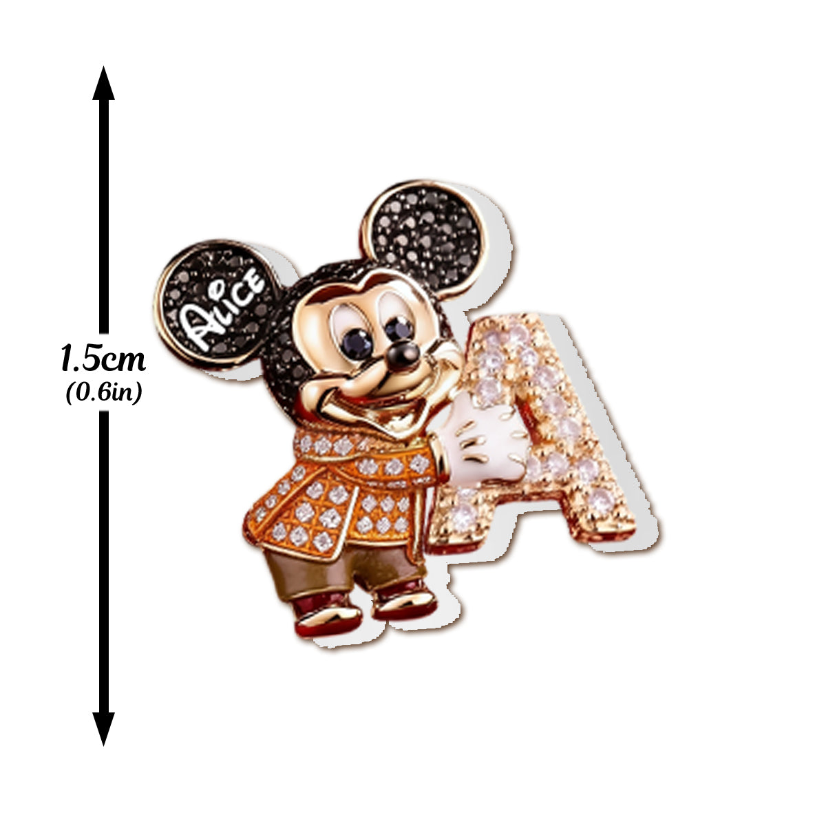 Cute Autumn Cartoon & Letter - Personalized Mouse Stud Earrings