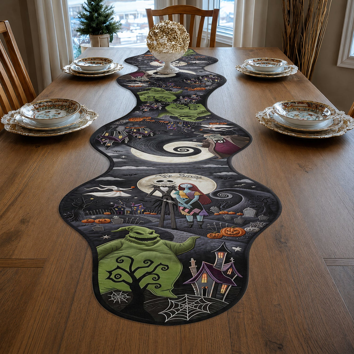 Halloween Nightmare - Personalized Nightmare Custom Shape Table Runner