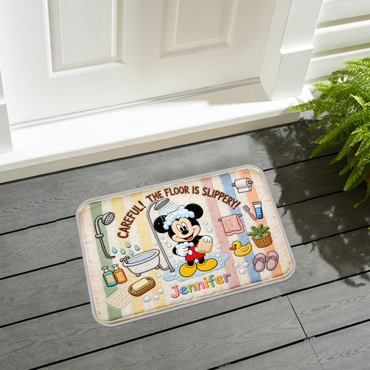 Becarefull - Personalized Mouse Non-Slip Tufted Rug