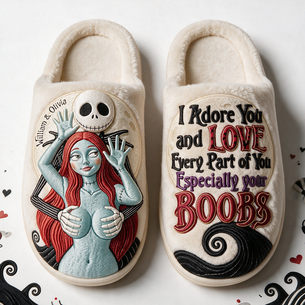 Naughty Spooky Couple - Personalized Nightmare Slippers