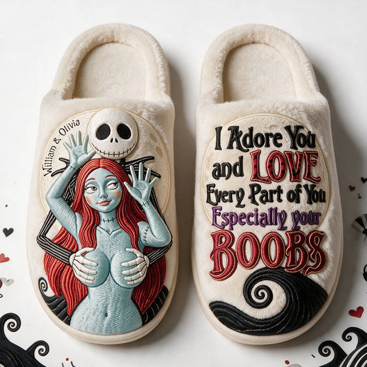 Naughty Spooky Couple - Personalized Nightmare Slippers
