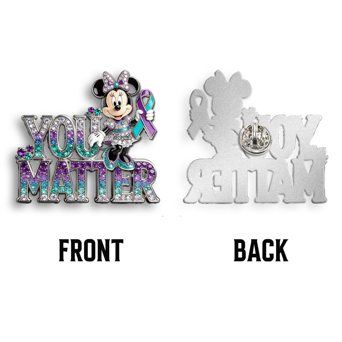 Suicide Prevention Awareness - Personalized Suicide Prevention 3D Embossed Enamel Pin