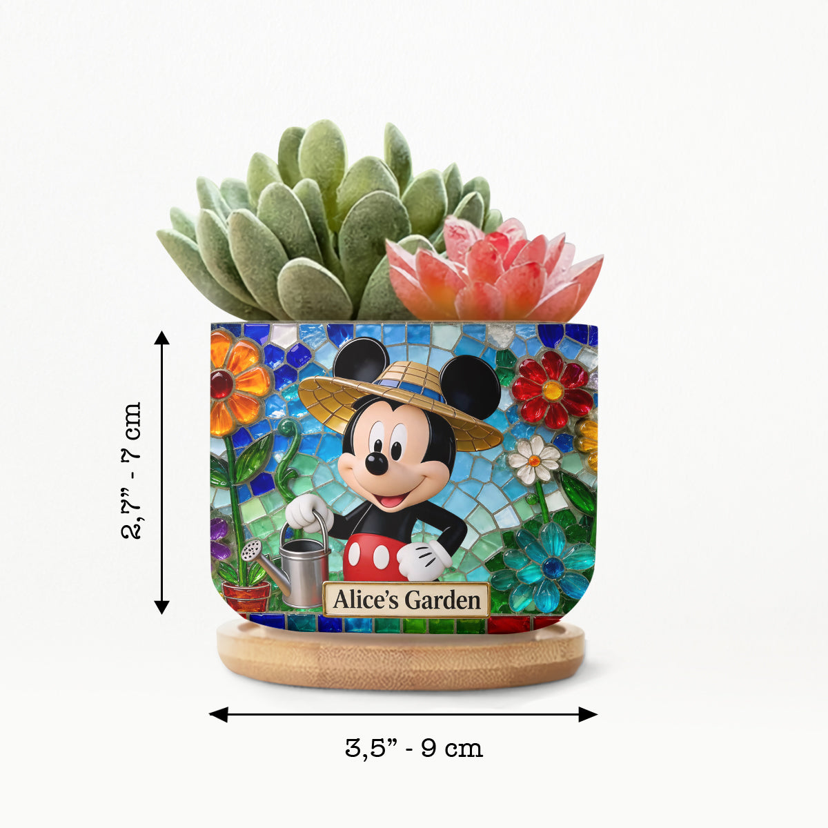 Love Gardening Cute Mouse Ears - Personalized Mouse Ceramic Plant Pot