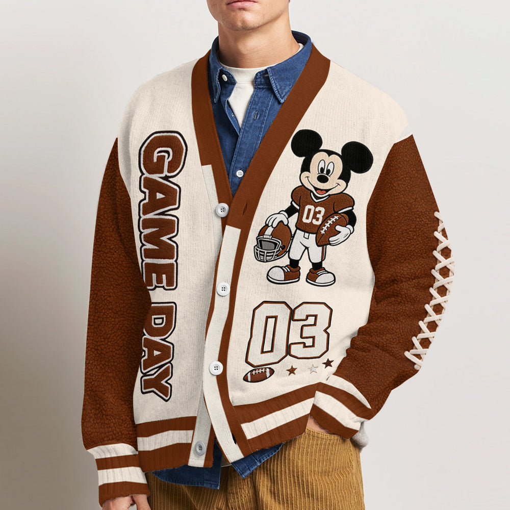 Game Day - Personalized Football Cardigan Sweater