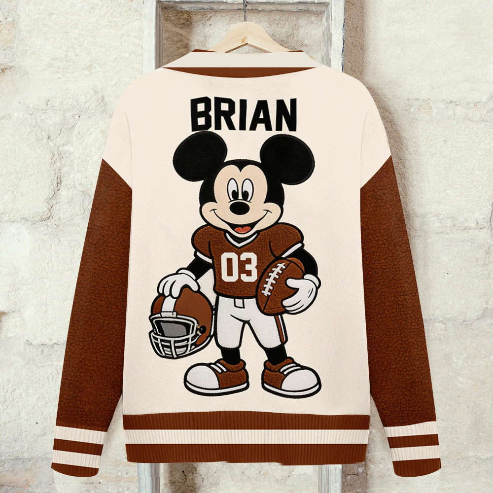 Game Day - Personalized Football Cardigan Sweater