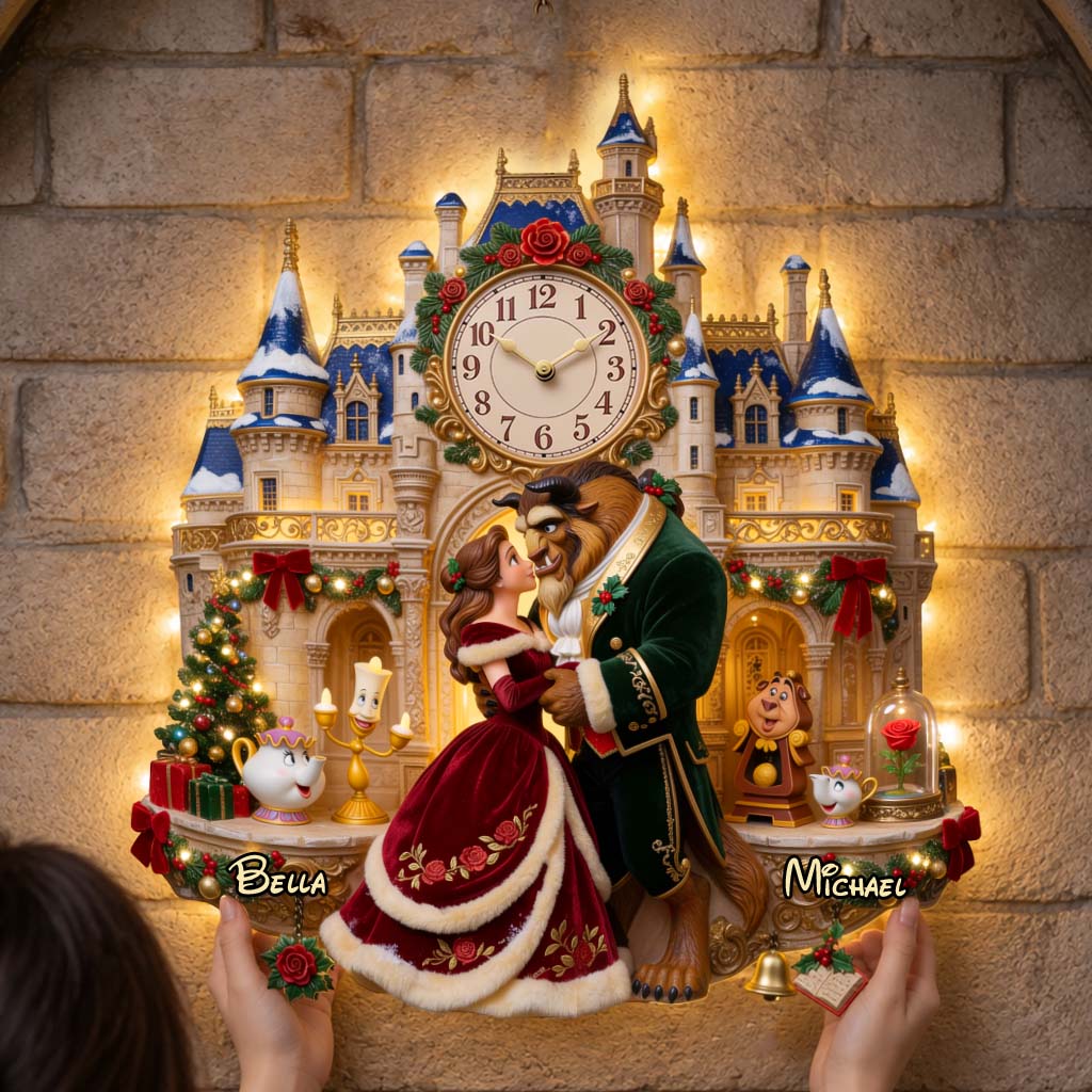 Tale As Old As Time - Personalized Beauty And The Beast LED Light Wall Clock