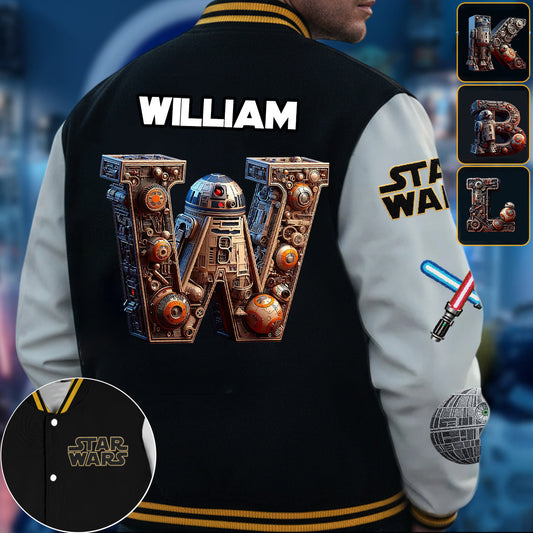 Alphabet Letters - Personalized The Force Varsity Jacket