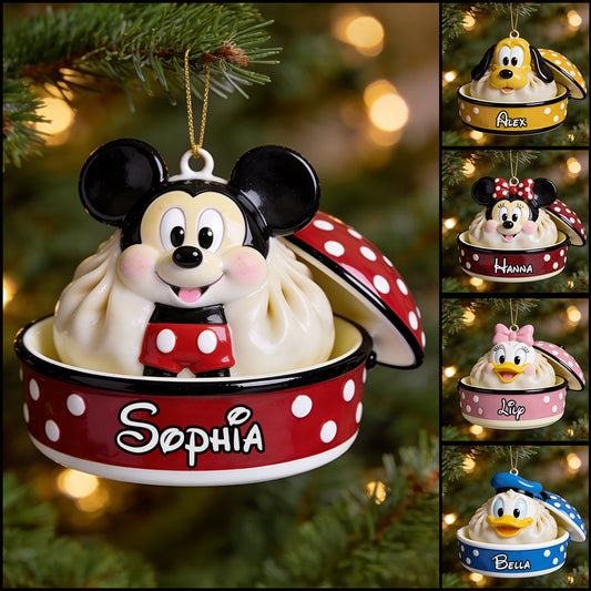 Magic Dumpling - Personalized Mouse Custom Shape Ceramic Ornament