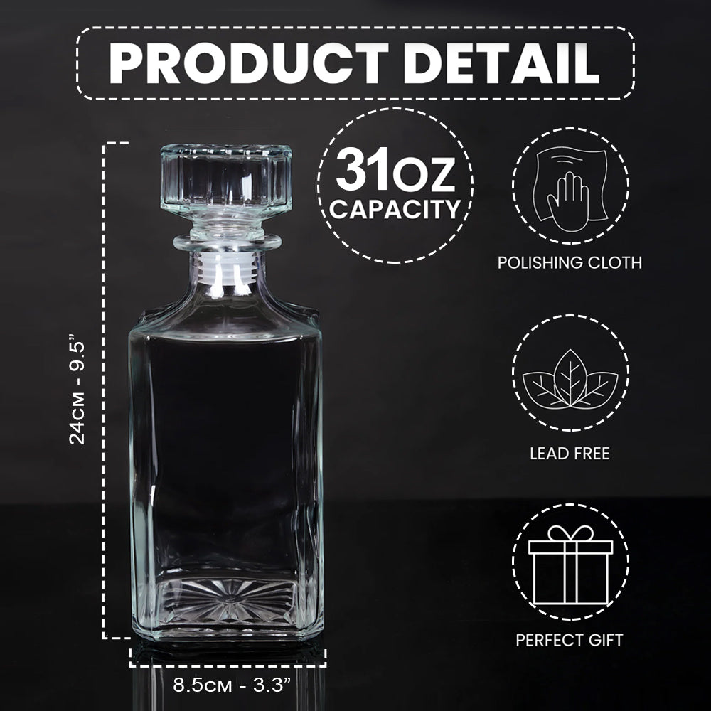 Christmas Gift for Dad, Husband - Personalized Nightmare Whiskey Decanter Set