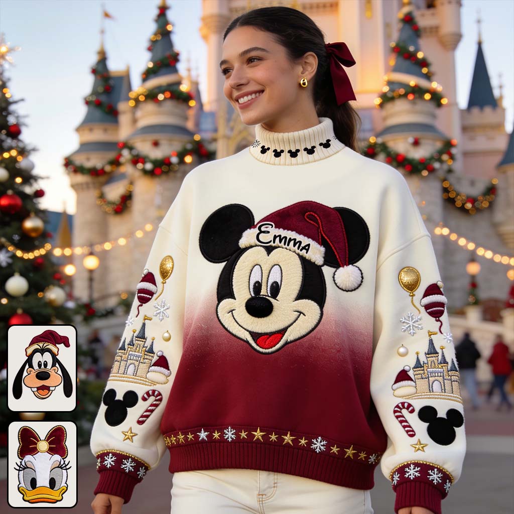 Magical Christmas - Personalized Mouse Mock Neck Sweatshirt