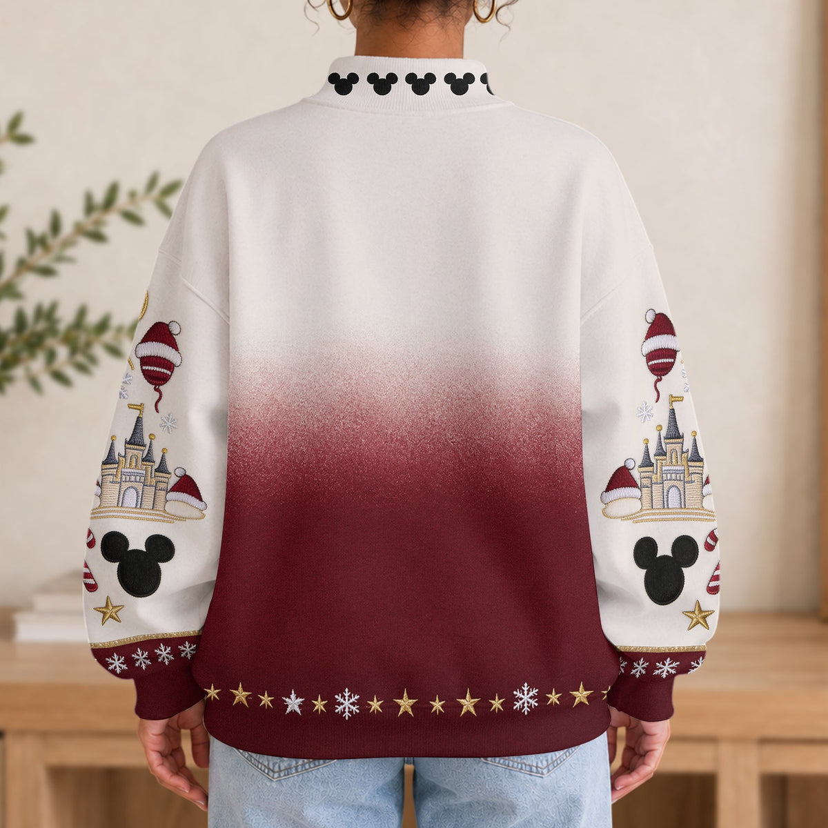 Magical Christmas - Personalized Mouse Mock Neck Sweatshirt