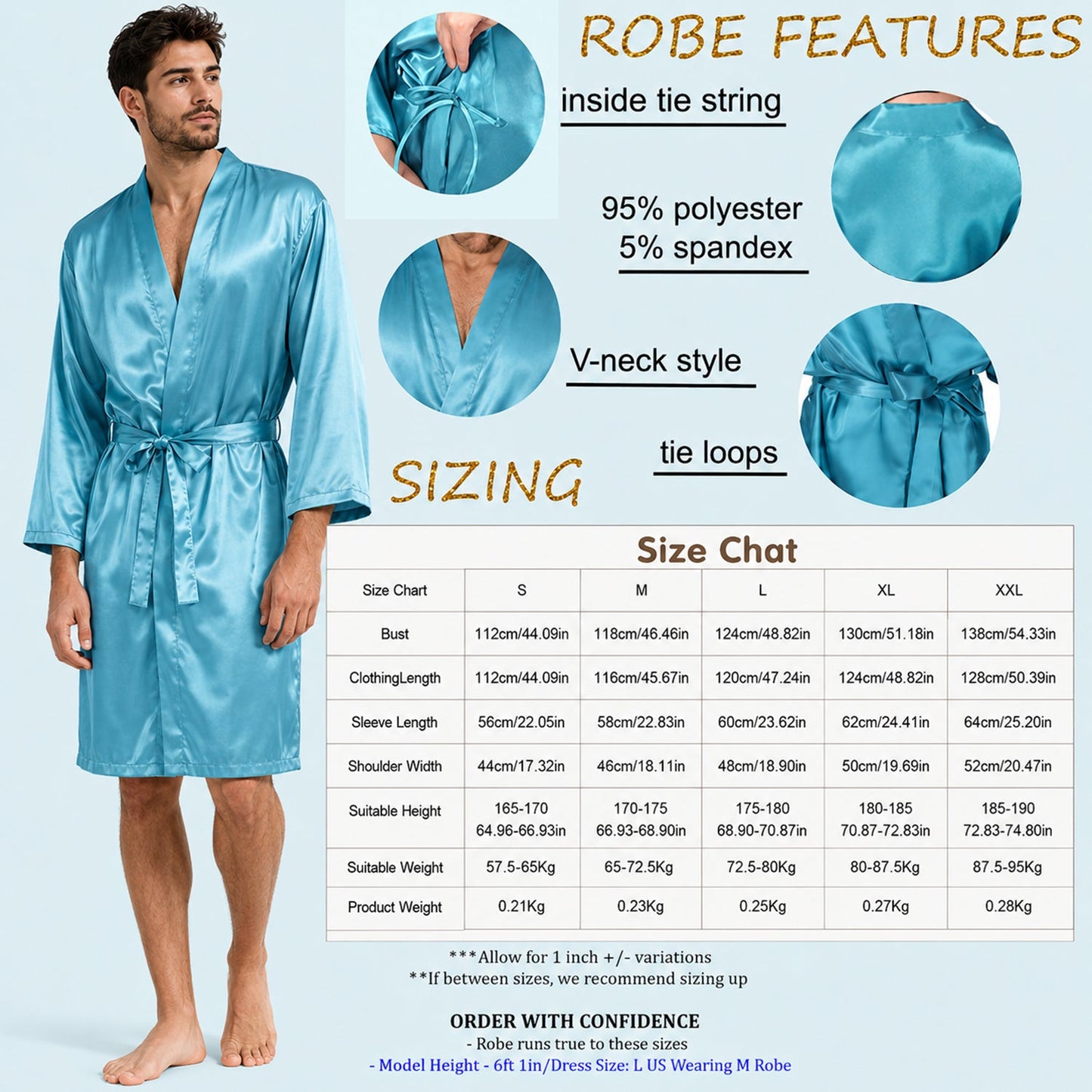 Tis The Season - Personalized Yellow Bear Satin Robe