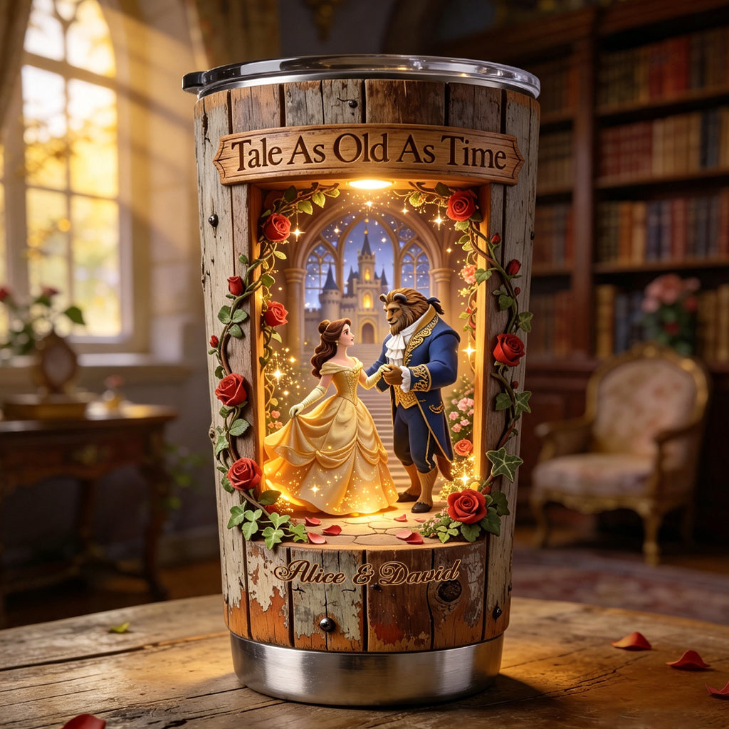 Tale As Old As Time - Personalized Beauty And The Beast Tumbler