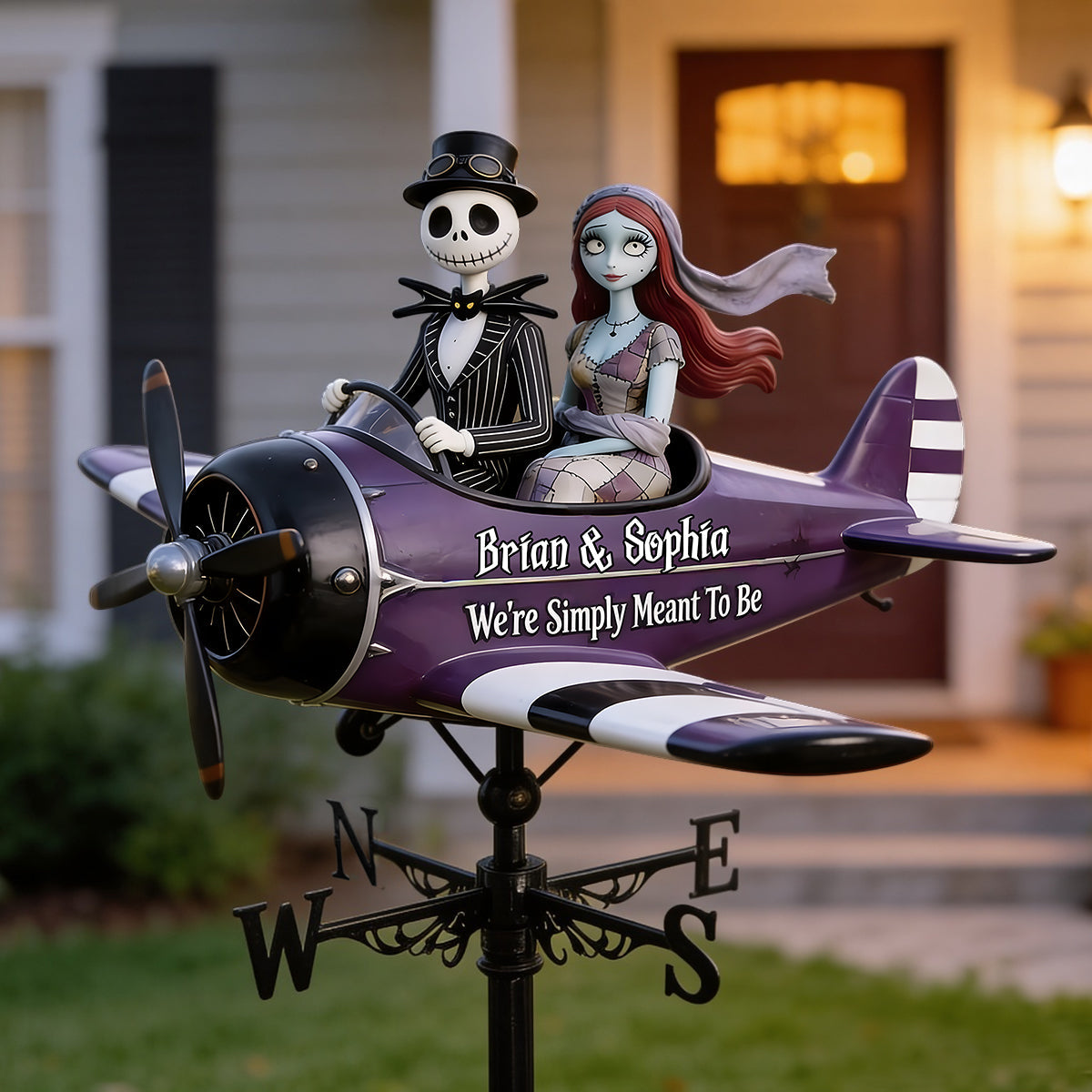 We're Simply Meant To Be - Personalized Nightmare Weather Vane