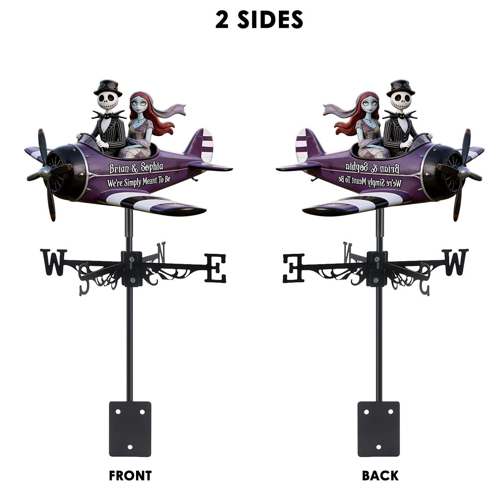We're Simply Meant To Be - Personalized Nightmare Weather Vane