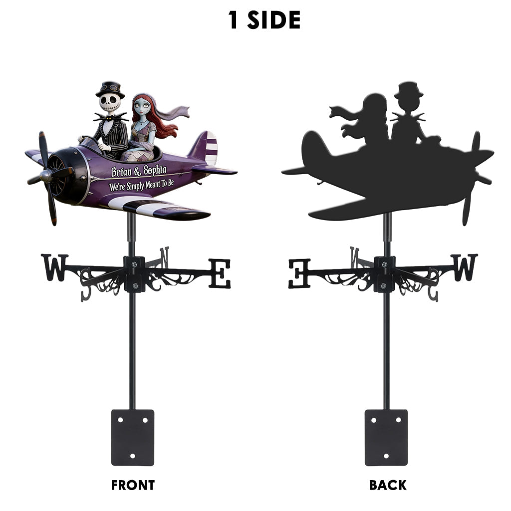 We're Simply Meant To Be - Personalized Nightmare Weather Vane