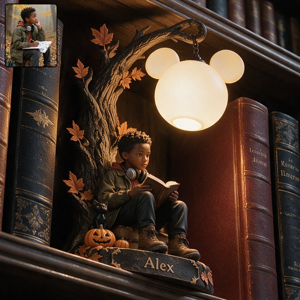 Magical Time - Personalized Mouse Bookshelf Lamp