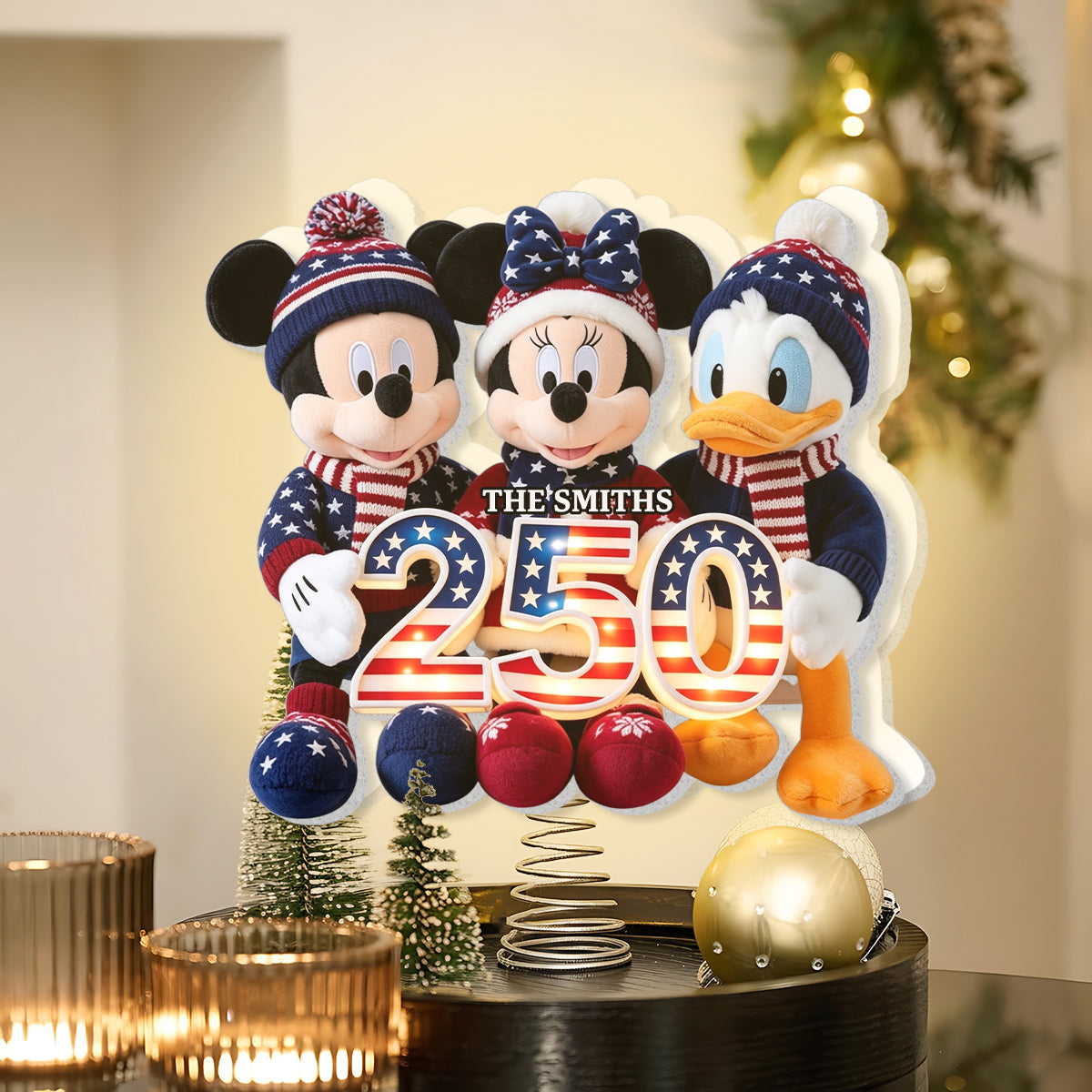 250 Anniversary Magical Friends - Personalized Mouse LED Light Tree Topper