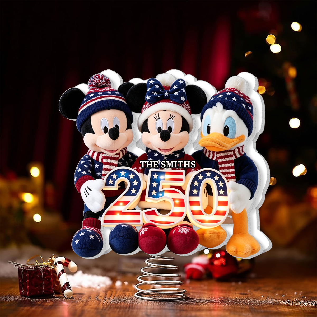250 Anniversary Magical Friends - Personalized Mouse LED Light Tree Topper