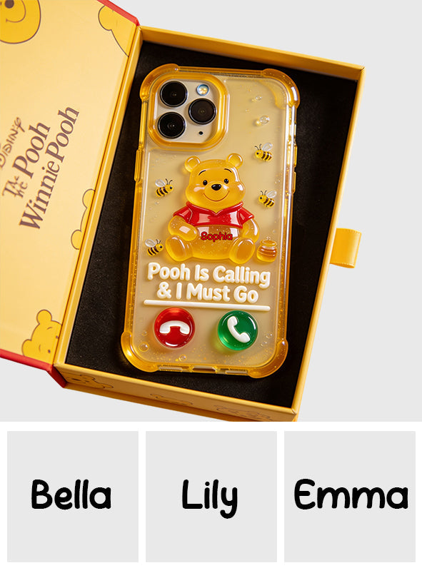 Pooh Is Calling And I Must Go - Personalized Yellow Bear Full Print Phone Case
