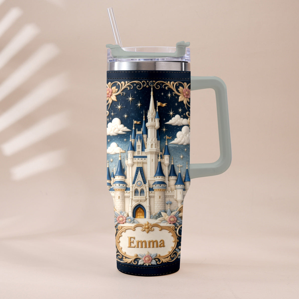 Magic Castle - Personalized Dream Trip Tumbler With Handle