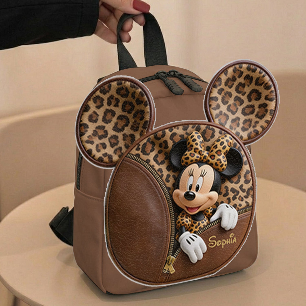 Magic School - Personalized Mouse Changeable Leather Patch Backpack