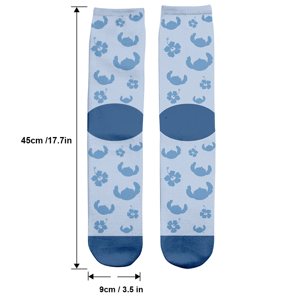 Just A Girl Who Loves Stitch - Personalized Ohana Socks With Plush Doll