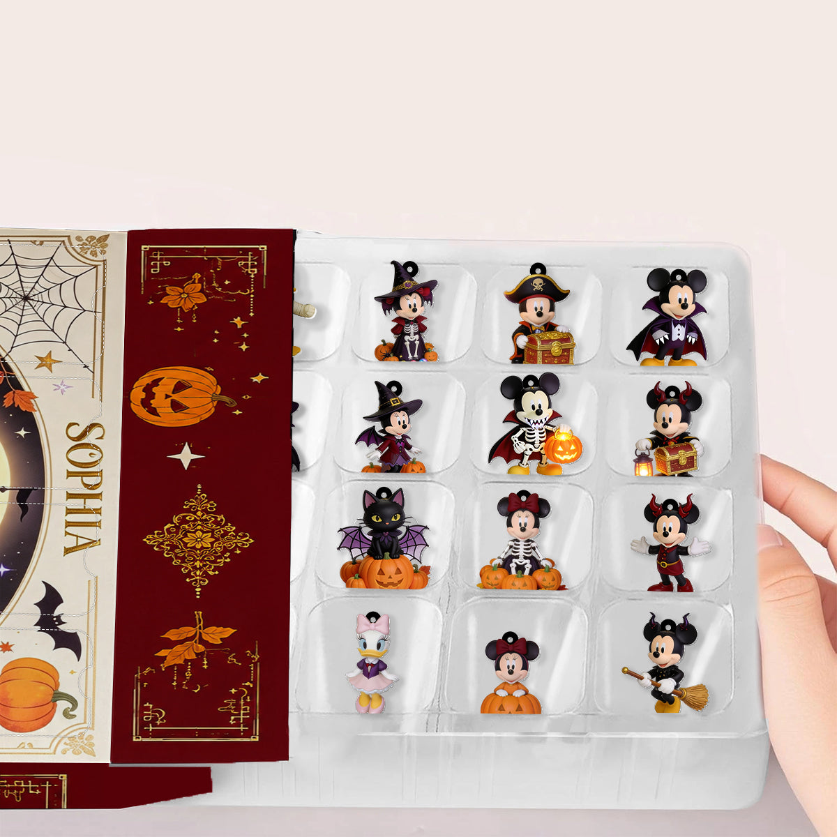Halloween Magic - Personalized Mouse Advent Calendar With Ornaments