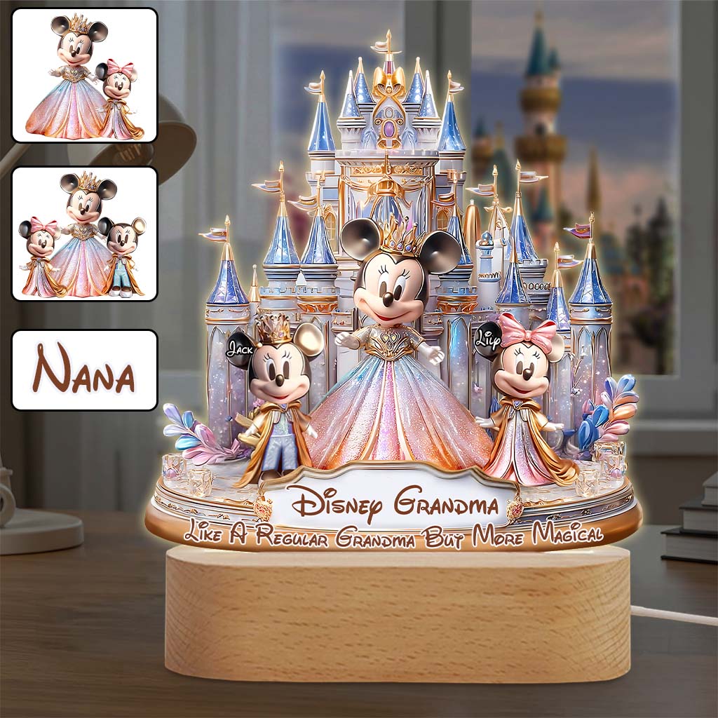 Magic Grandma - Personalized Mouse Shaped Plaque Light Base