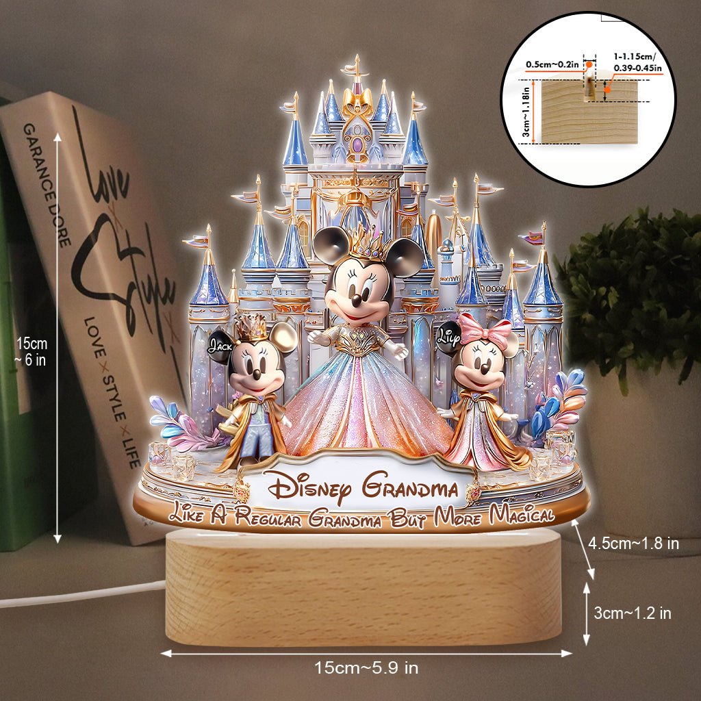 Magic Grandma - Personalized Mouse Shaped Plaque Light Base